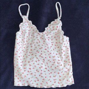 White floral tank